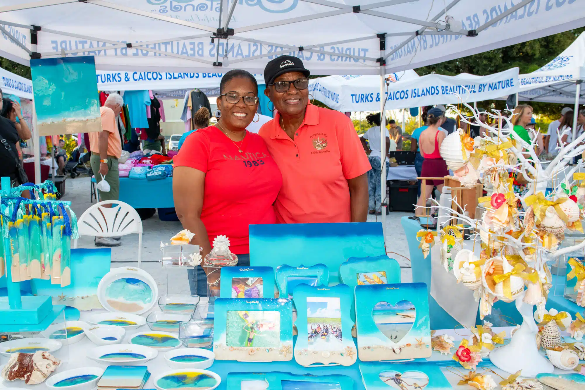 Local Vendors at Fish Fry in Turks and Caicos